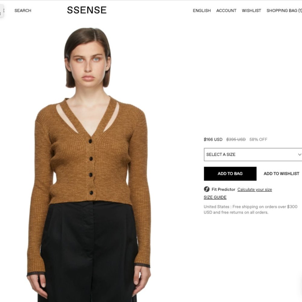 🚫SOLD Proenza Schouler White Label Mélange Knit Cropped Cardigan - Picture 9 of 9